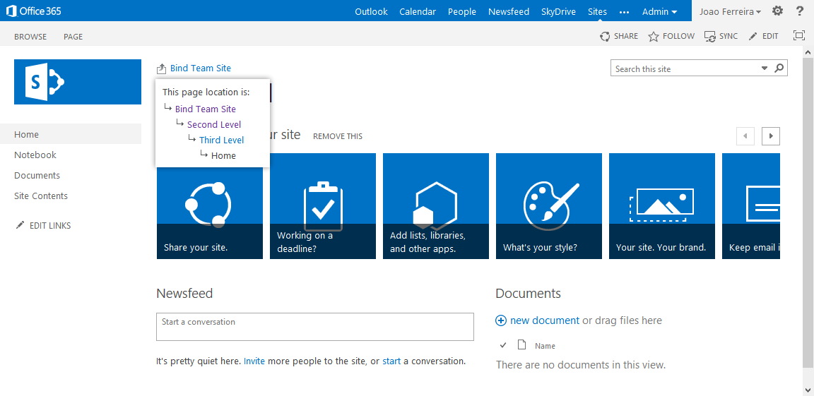 SharePoint 2013 breadcrumb