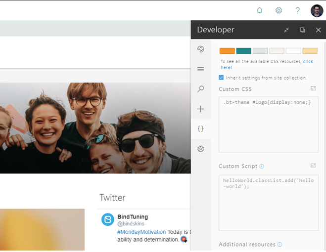 Modern Sharepoint CSS Feed