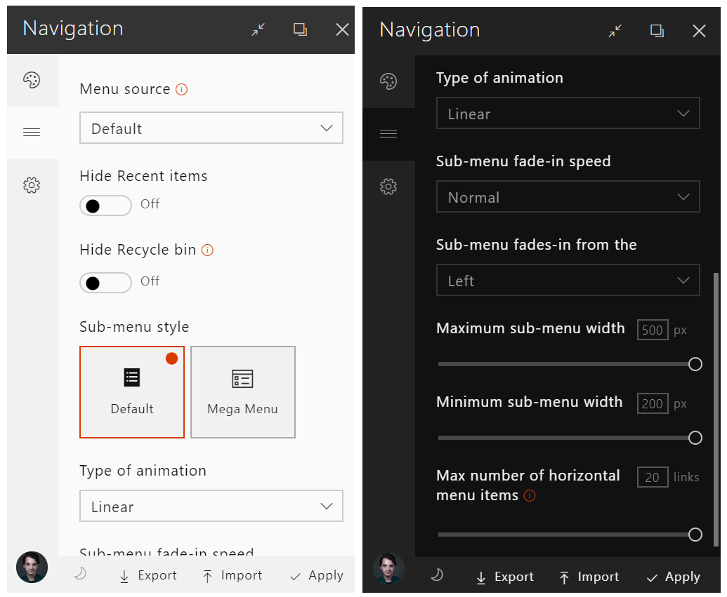 BindTuning Theme Settings Panel