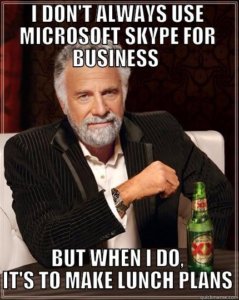 Skype for Business Meme