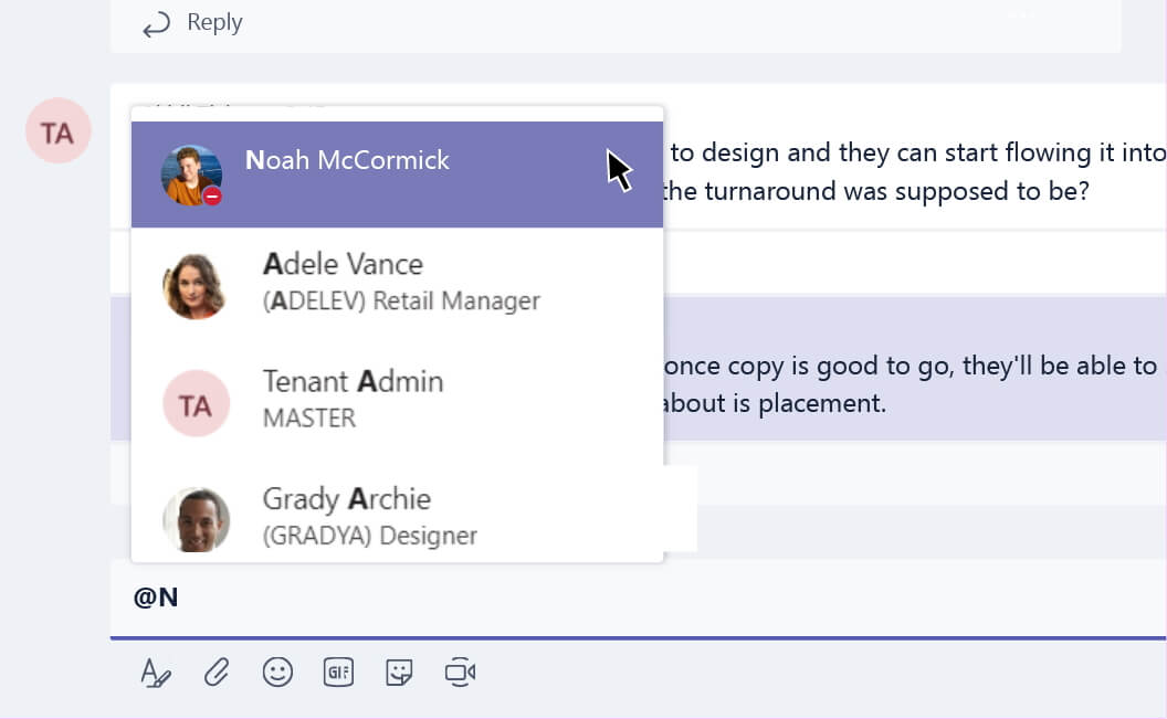 Microsoft Teams atmention