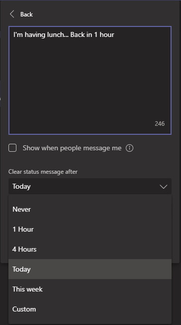 Microsoft Teams 101: How to set a custom status message | Blog