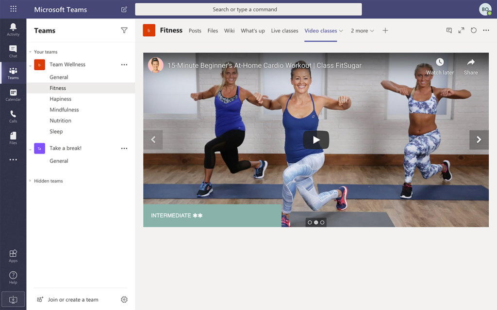 Curated workouts