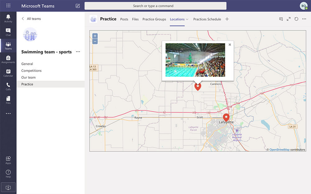 Pratice locations map, even while in remote learning