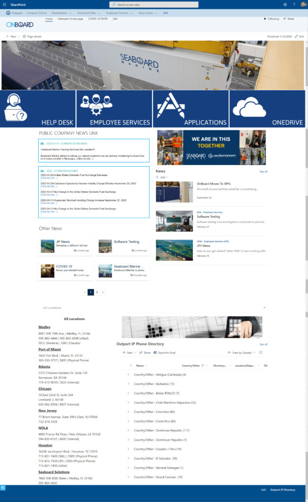 SharePoint modern landing page using BindTuning themes