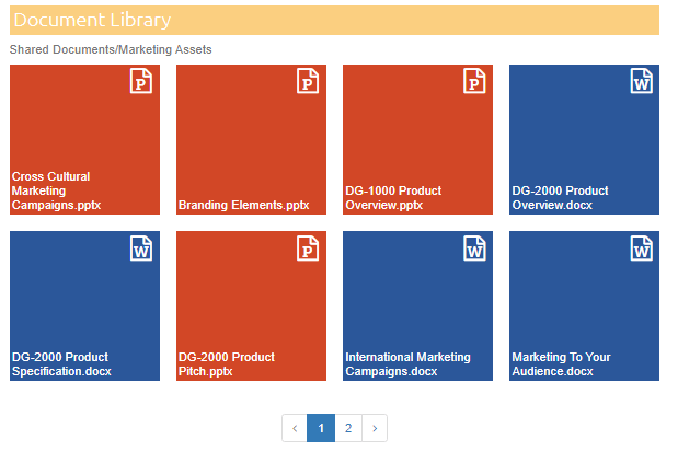 Document library - Tile View