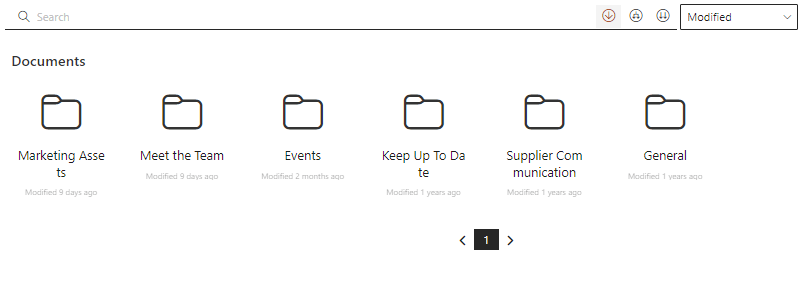 Documents icons layout