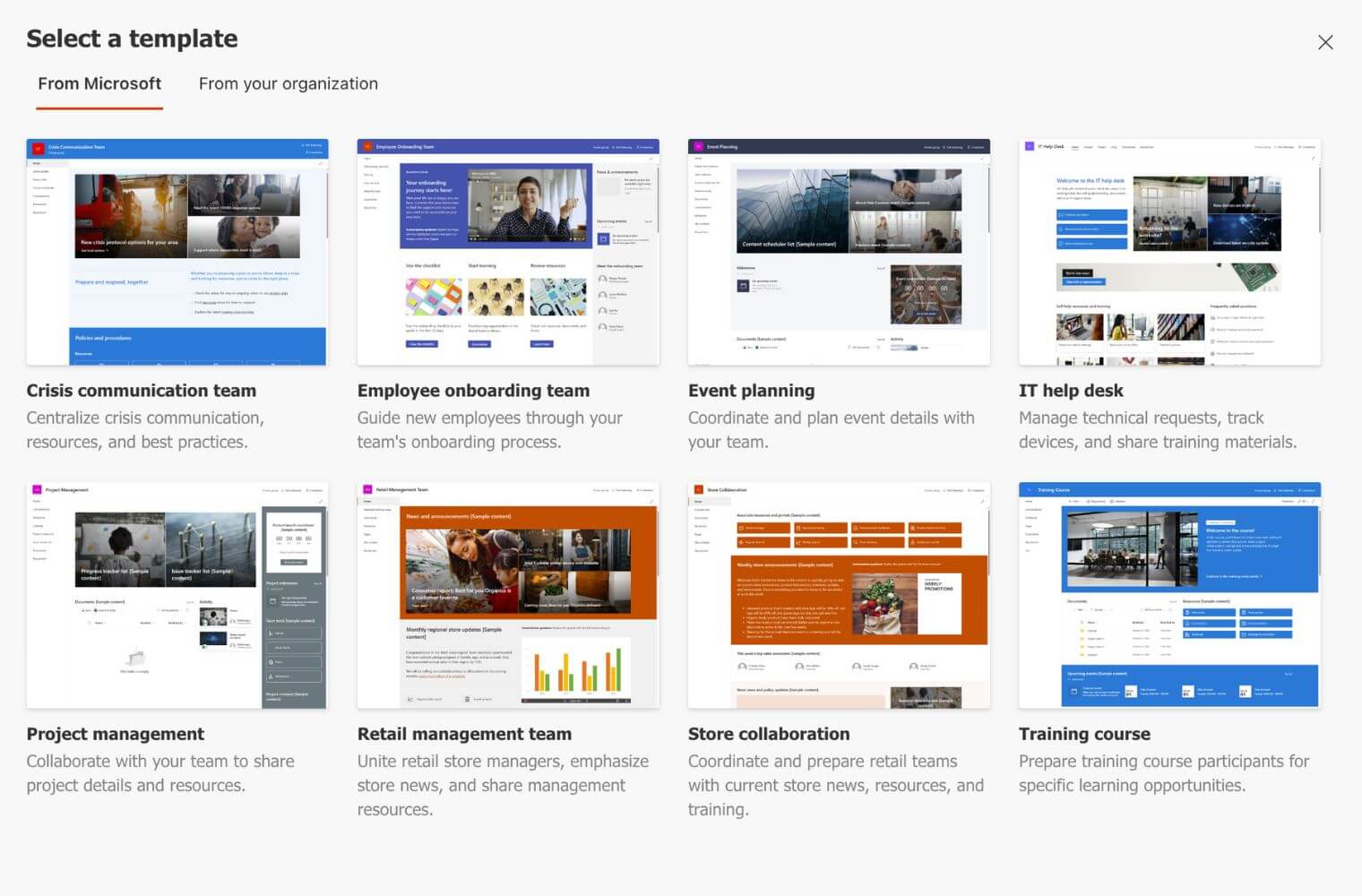 SharePoint templates