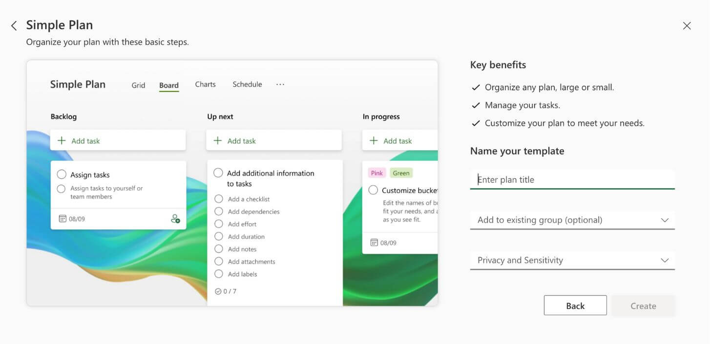 planner edit template