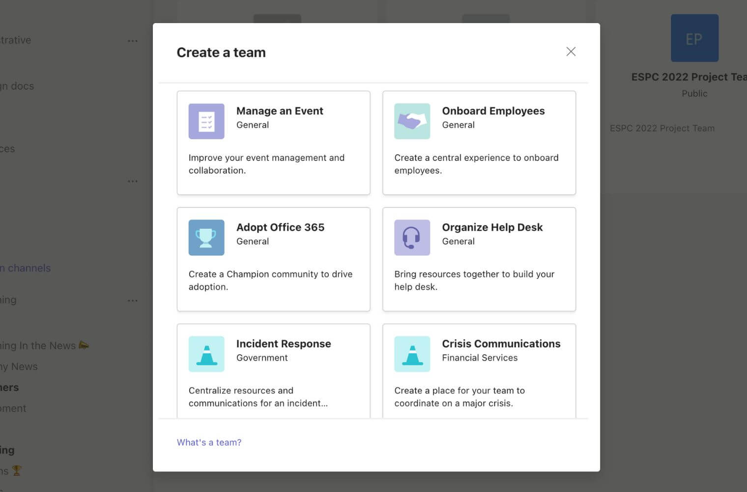 Microsoft Teams templates